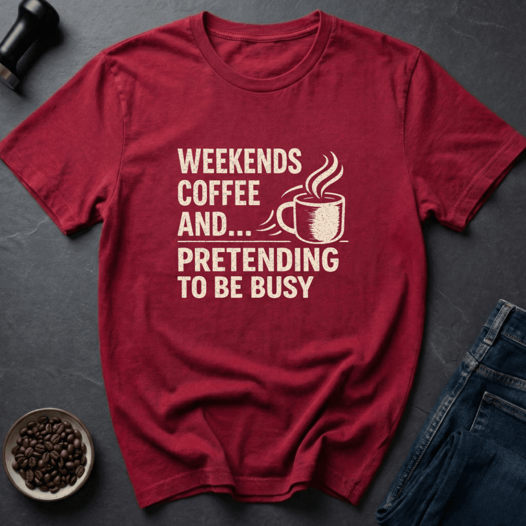 Coffee graphic Weekend Coffee T-Shirt in Navy / S by Caffeine Dept