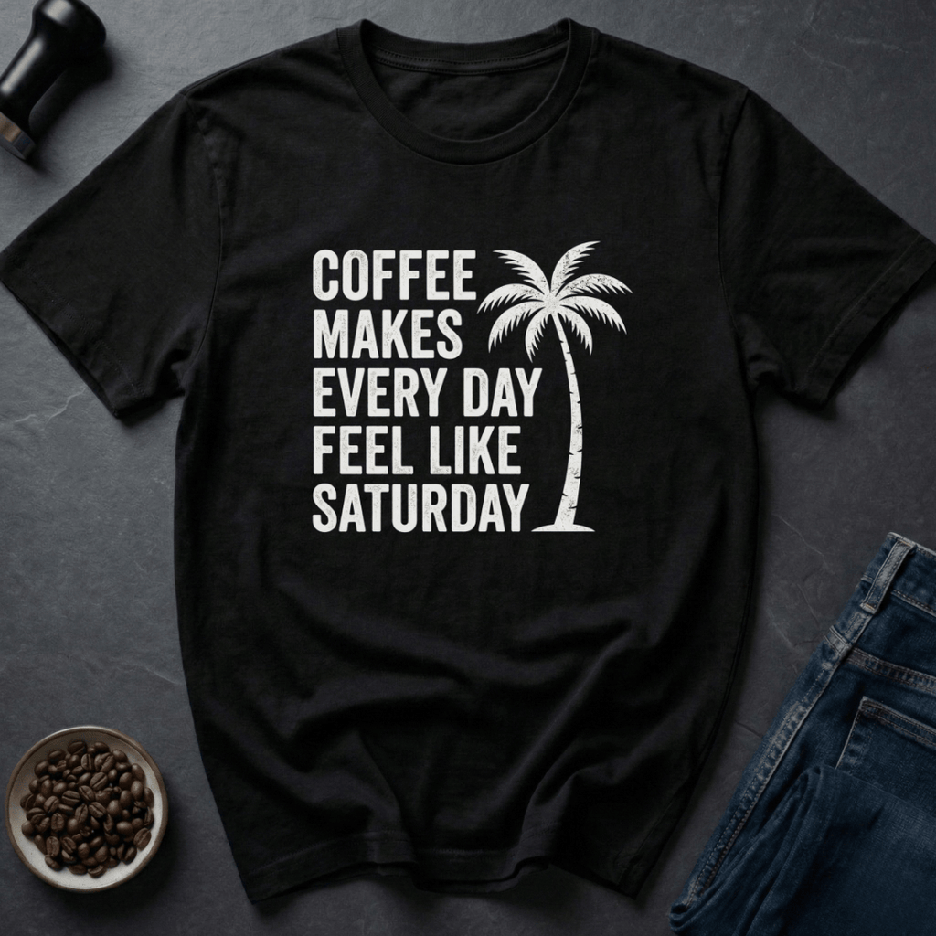 Coffee graphic Weekend Roast T-Shirt in Black / S by Caffeine Dept