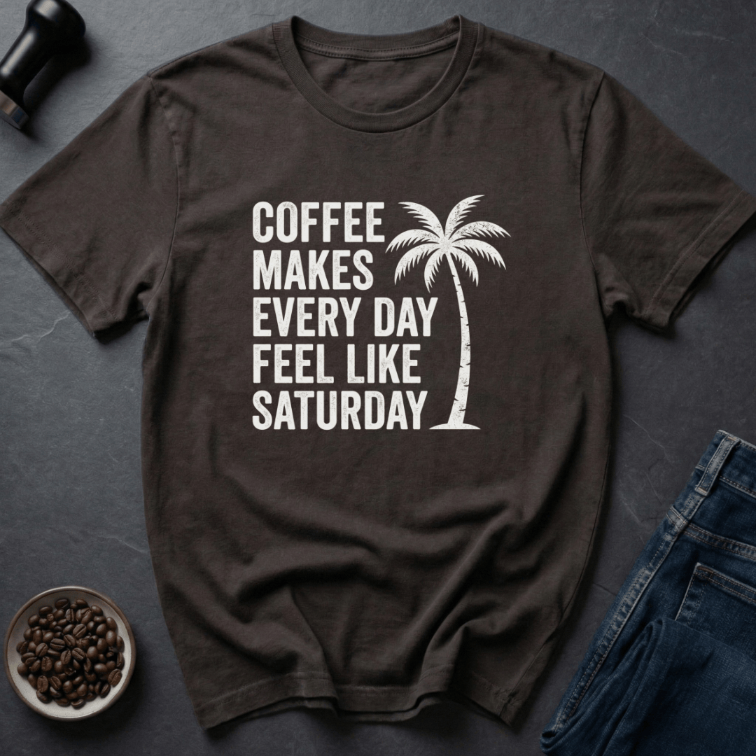 Coffee graphic Weekend Roast T-Shirt in Dark Chocolate / S by Caffeine Dept