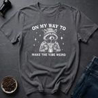 Coffee graphic Weird Vibes T-Shirt in Military Green / S by Caffeine Dept