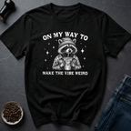 Coffee graphic Weird Vibes T-Shirt in Military Green / S by Caffeine Dept