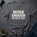 Coffee graphic Wisdom Brew T-Shirt in Military Green / S by Caffeine Dept