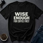 Coffee graphic Wisdom Brew T-Shirt in Military Green / S by Caffeine Dept