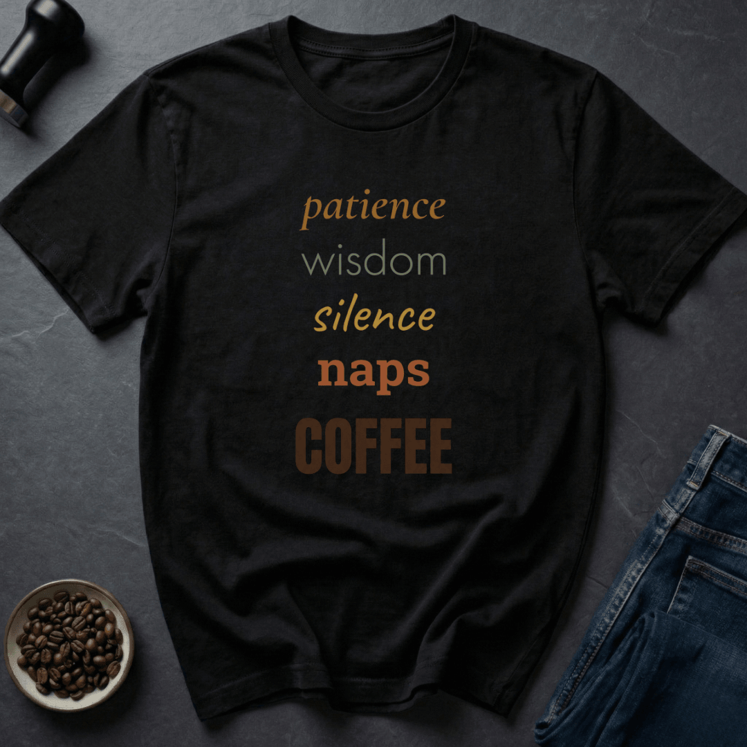 Coffee graphic Wisdom Naps T-Shirt in White / S by Caffeine Dept