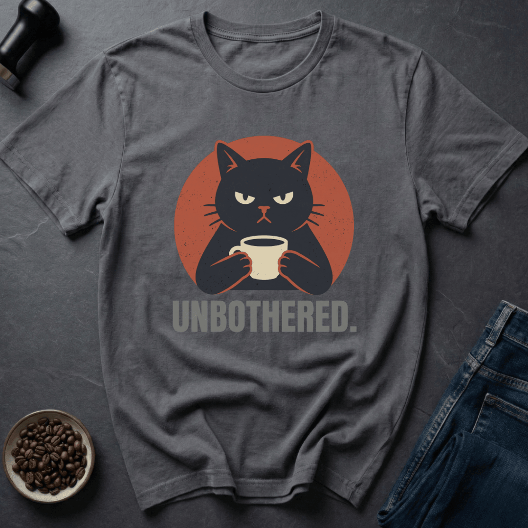 Coffee graphic Zero Stress T-Shirt in Charcoal / S by Caffeine Dept
